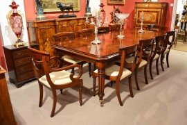 02972E - 2-English-Regency-Dining-Table-&-10-Regency-Swag-Chairs-26